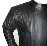 Gladiator Biker Leather Jacket Men Cowhide Leather motorcycle